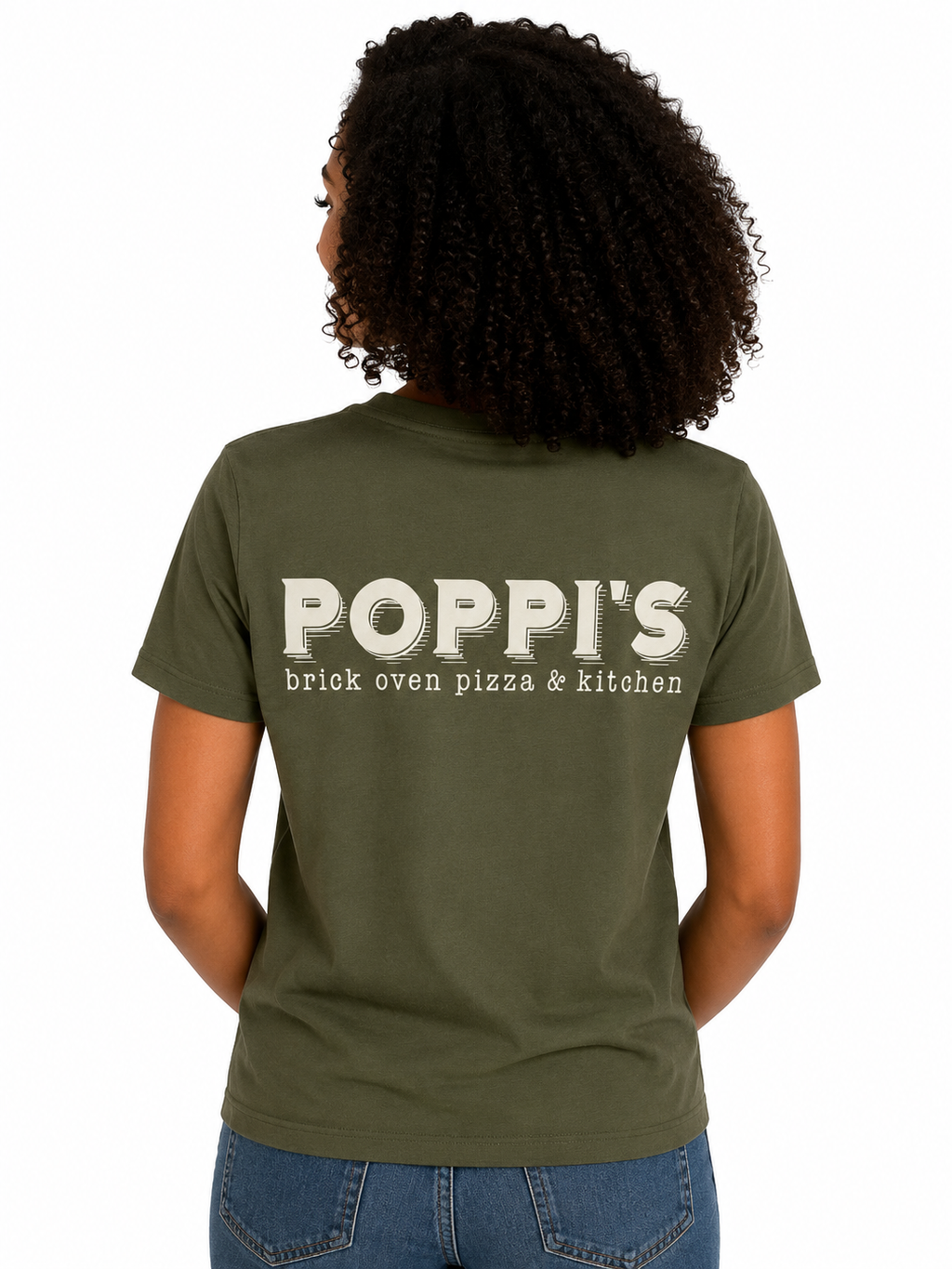Poppi’s “Cent’anni” Tee – Military Green