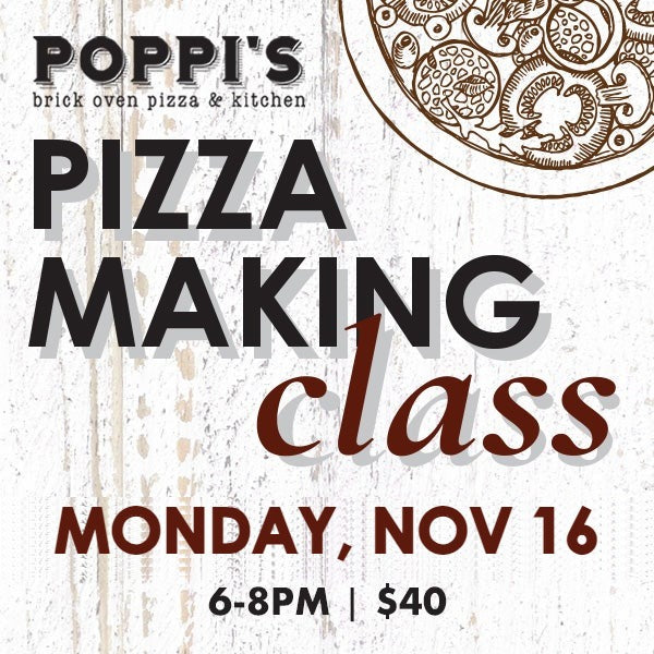 Adult Pizza Making Class — Monday, November 16, 2026