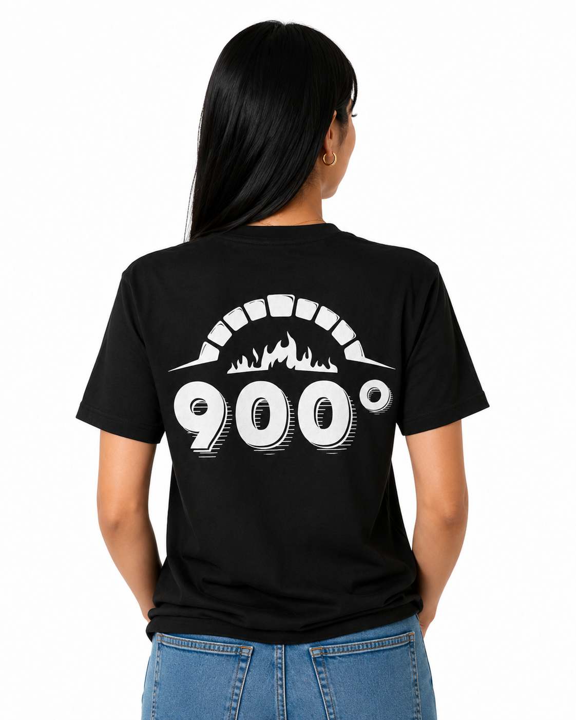 Poppi’s Classic Logo “900°” Tee – Black