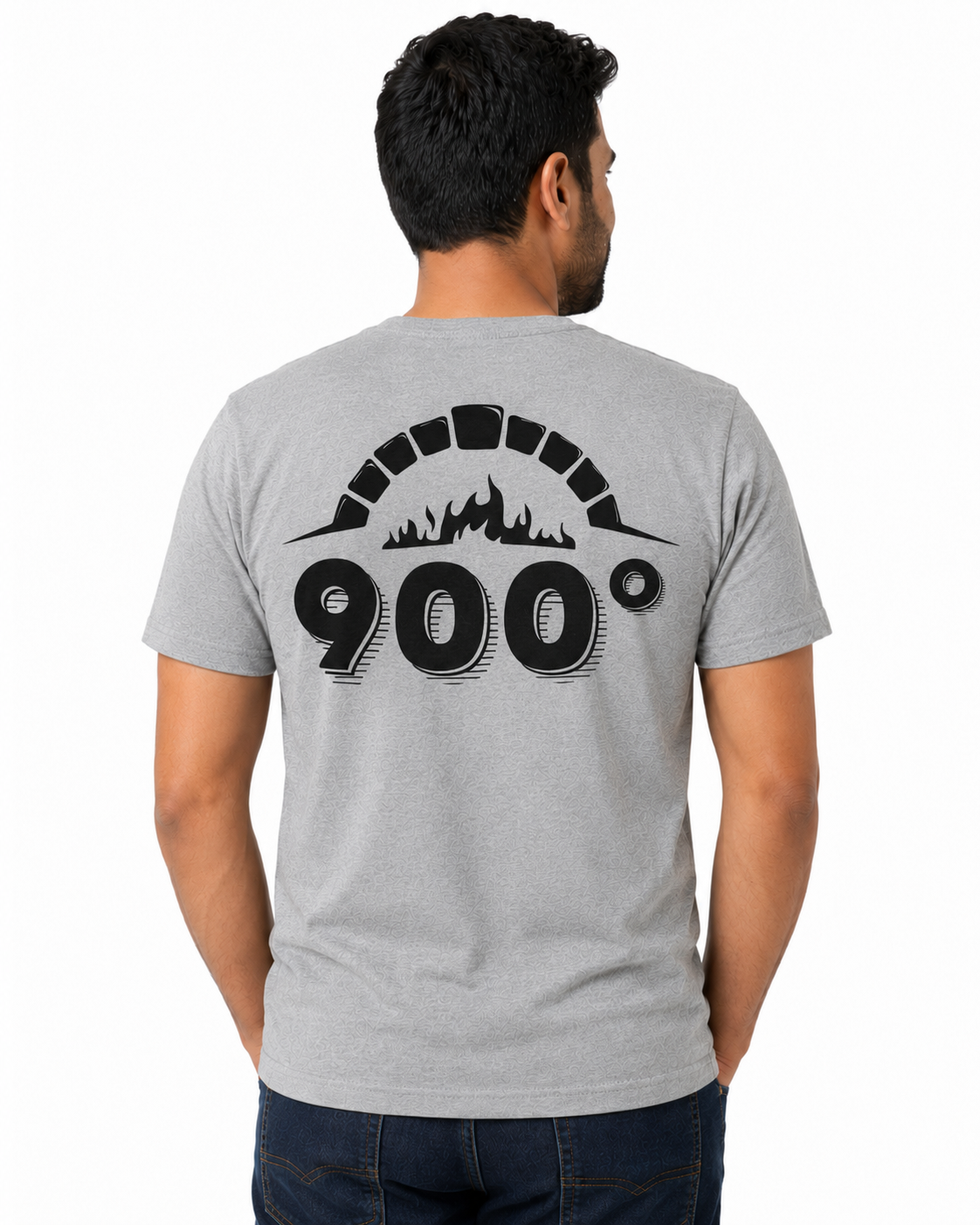 Poppi’s Classic Logo “900°” Tee – Gray